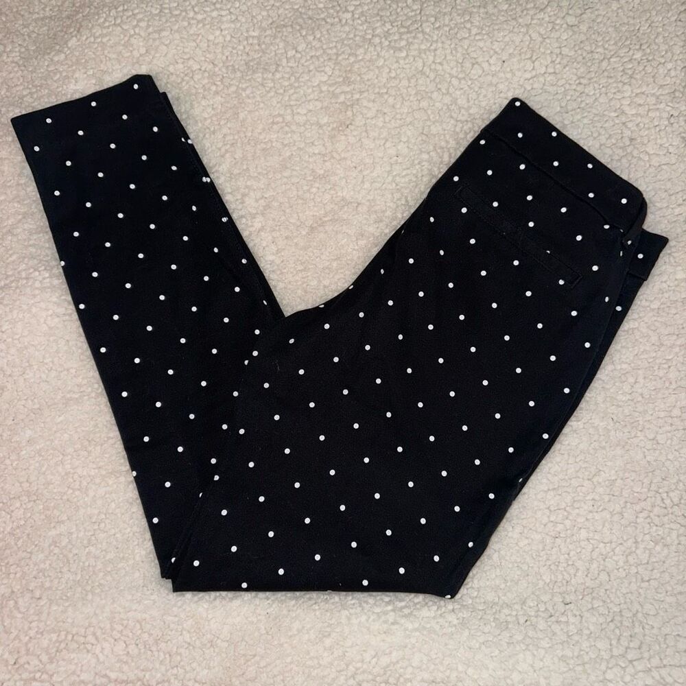 Old Navy Women’s Polka Dot Pixie Pants Size 4 Black White Polka Dot Gently Worn